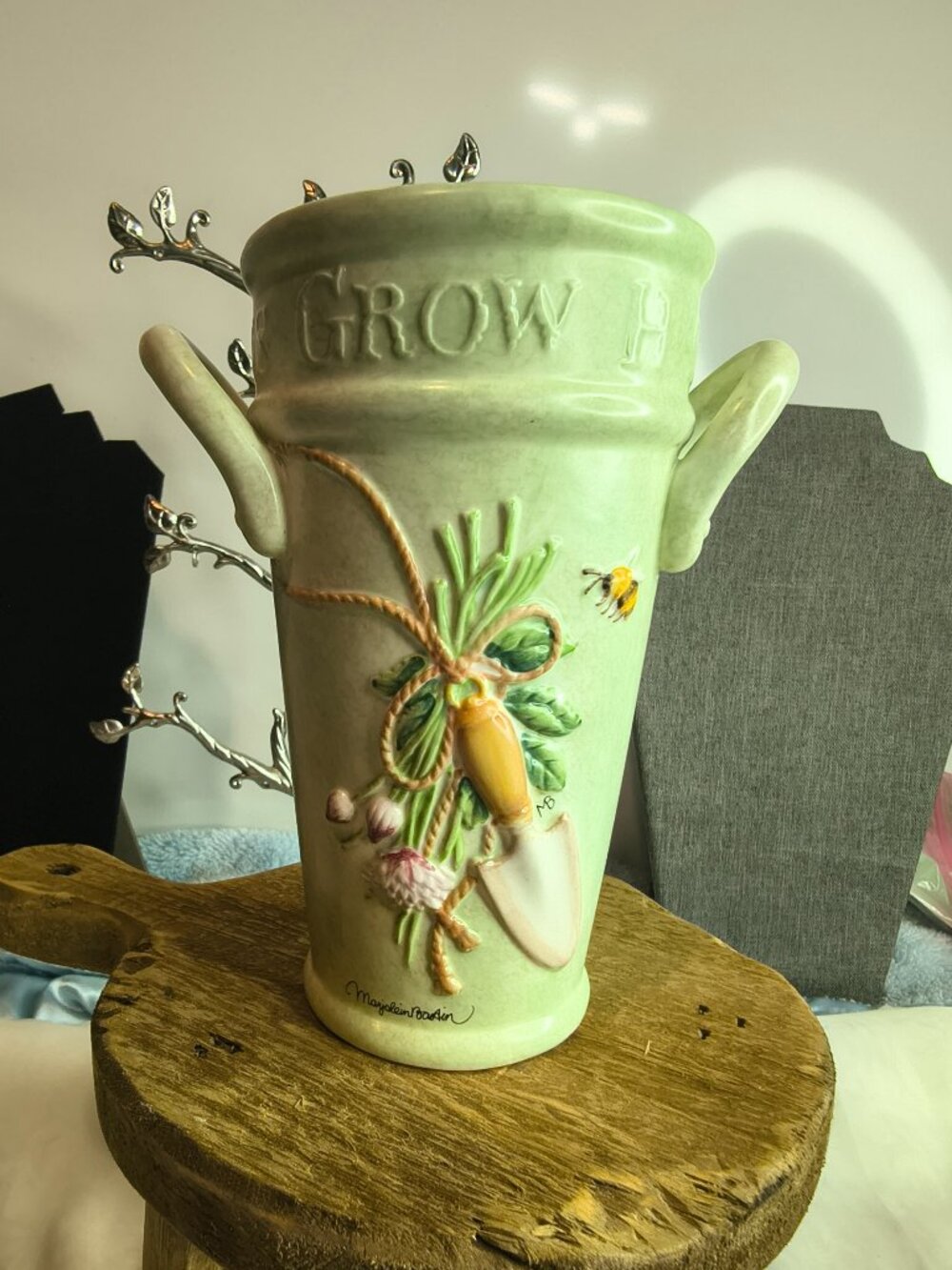 Hallmark Natures Sketch Book Signed Vase